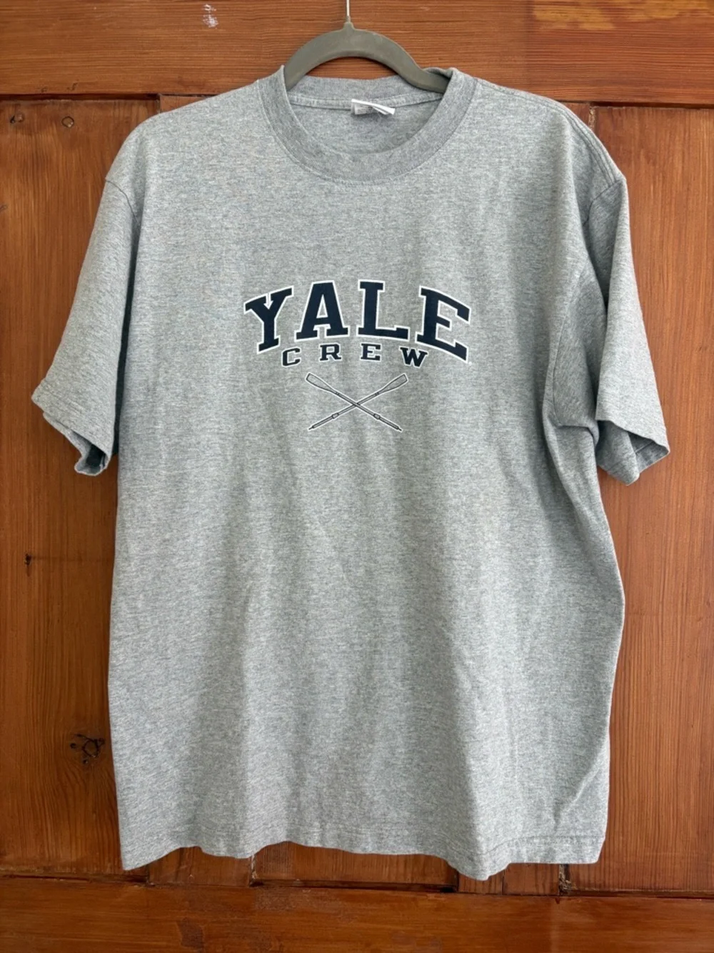 Champion Gray Yale Crew Short Sleeve Graphic Tee Large - Picture 8 of 8